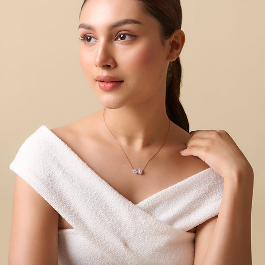 Interlocking Halo Diamond Necklace Interlocking Halo Diamond Necklace - MQ