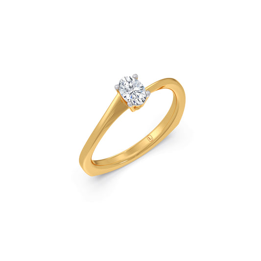Elegant Twist Solitaire Engagement Band Elegant Twist Solitaire Engagement Band - Yellow