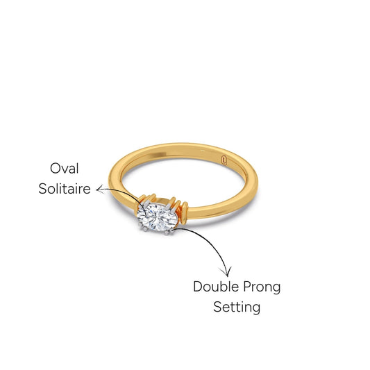 Oval Sparkle Solitaire Ring Oval Sparkle Solitaire Ring - Yellow
