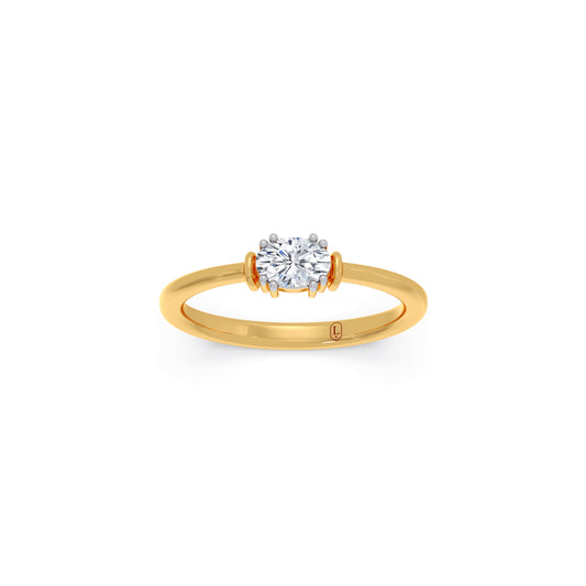 Oval Sparkle Solitaire Ring Oval Sparkle Solitaire Ring - Yellow