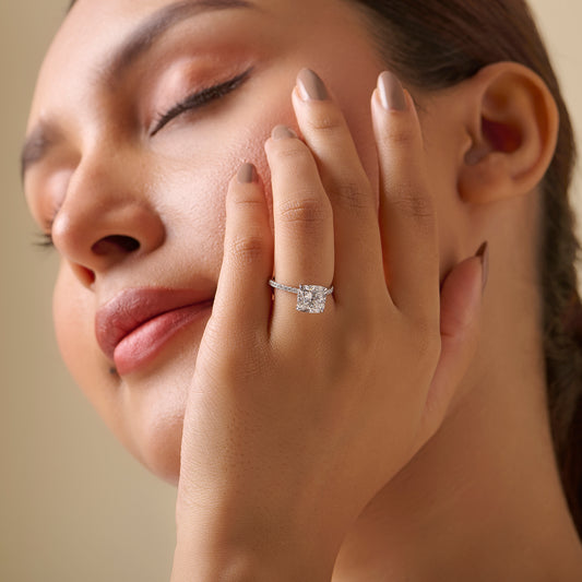 Cushion Cut Engagement Ring Cushion Cut Engagement Ring - MQ
