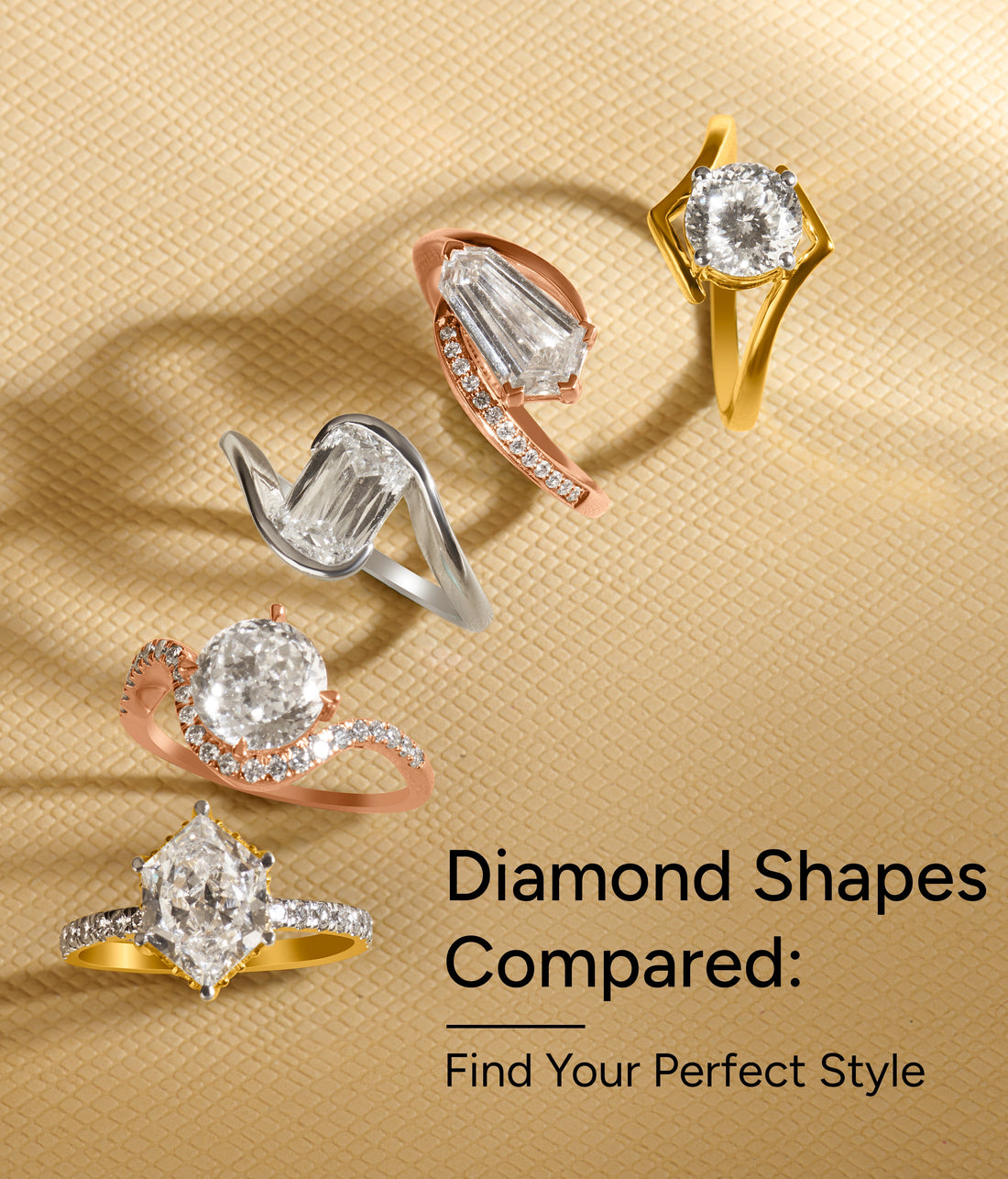 Diamond Shape Guide: Round, Oval, Pear, Cushion, Princess and More Compared - Lucira Jewelry lab grown diamond jewellery