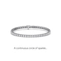 5.4 ct Prismatic Round Diamond Tennis Bracelet