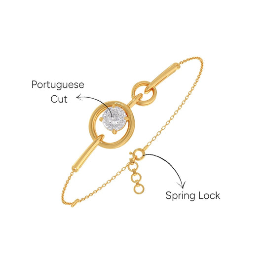 Portuguese Orbit Chain Bracelet - Yellow