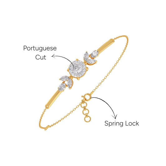 Portuguese Symmetric Chain Bracelet - Yellow