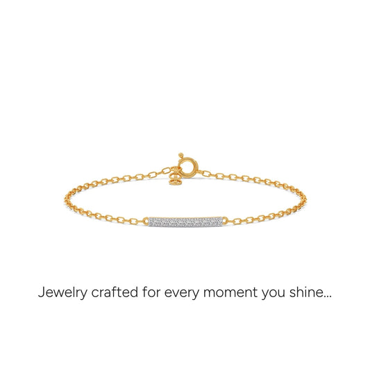 Luna Line Chain Bracelet - Yellow