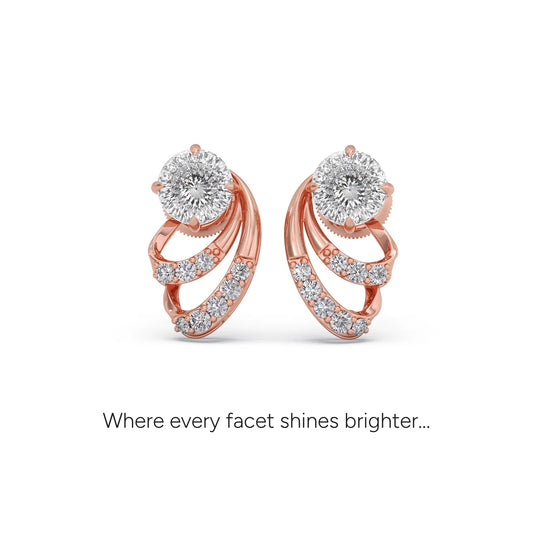Portuguese Aurelia Stud Earrings - Rose