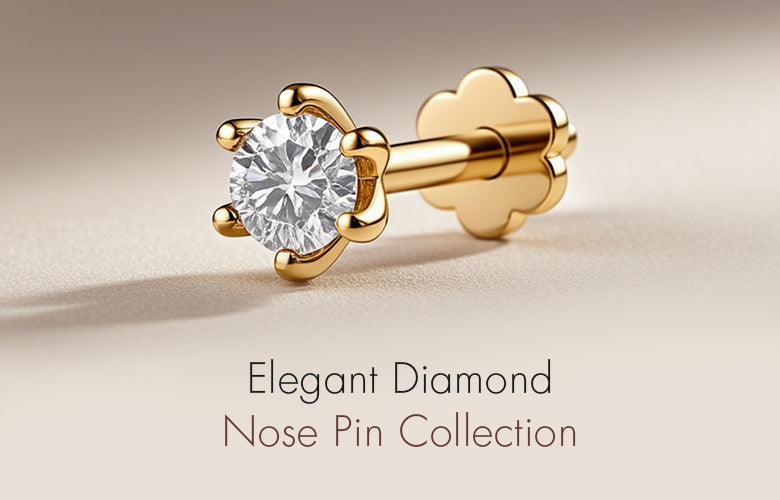 Elegant Diamond Nose Pin Design Collection - By Lucira Jewelry - Lucira Jewelry lab grown diamond jewellery