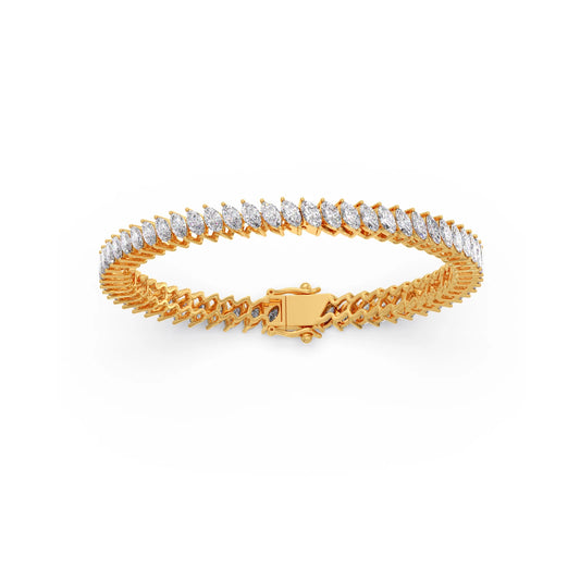Marquise Diamond Eternity Bangle - Yellow