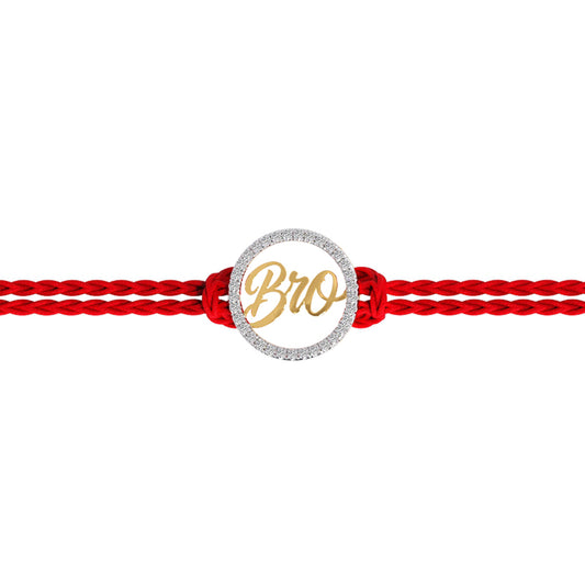 Forever Bro Convertible Diamond Rakhi Pendant - Yellow