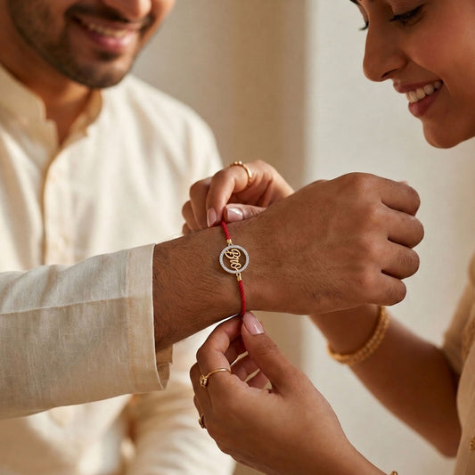 Forever Bro Convertible Diamond Rakhi Pendant - MH_AI