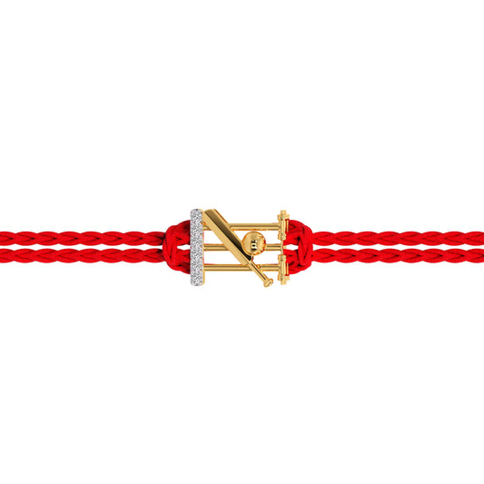 Cricket Bond Convertible Diamond Rakhi Pendant - Yellow