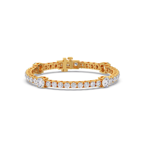 9.76 ct Shimmering Round Diamond Tennis Bracelet