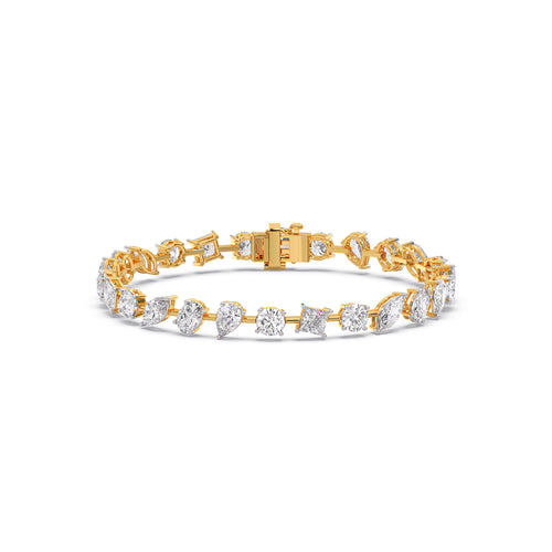 13.84 ct Multishape Diamond Tennis Bracelet