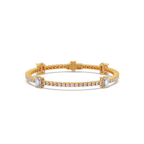 4.86 ct Stellar Radiant Diamond Tennis Bracelet