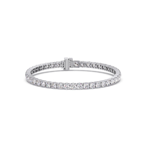 9.01 ct Elevated Round Diamond Tennis Bracelet
