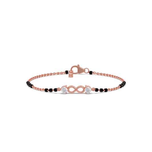 Together Forever Diamond Mangalsutra Bracelet - Rose