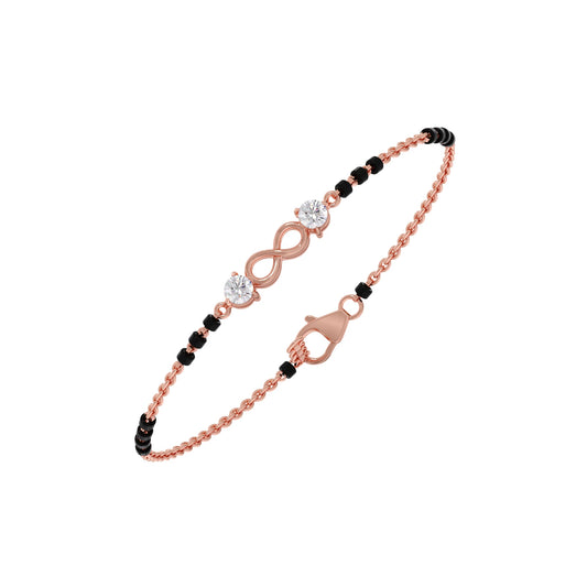 Together Forever Diamond Mangalsutra Bracelet - Rose
