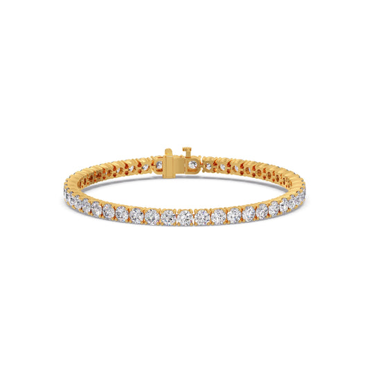 9.13 ct Luxe Round Diamond Tennis Bracelet - Yellow
