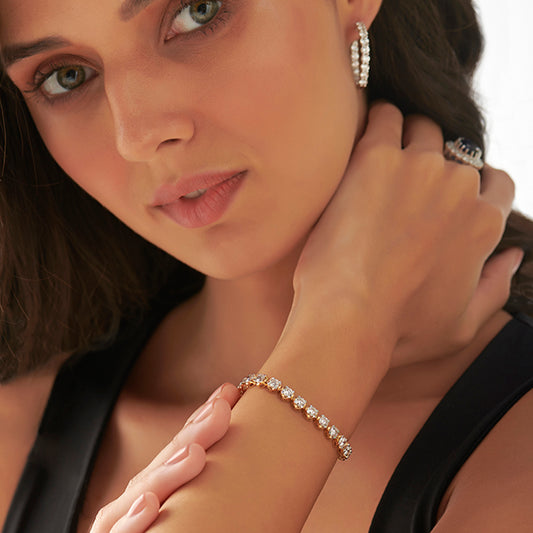 8.17 ct Lustre Round Diamond Tennis Bracelet - MQ