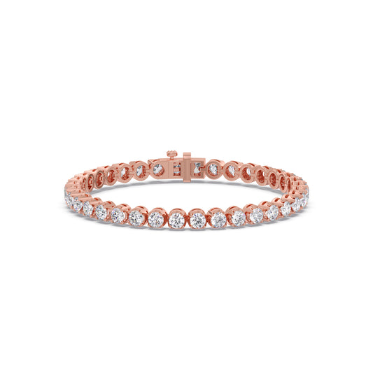 7.92 ct Timeless Round Diamond Tennis Bracelet - Rose