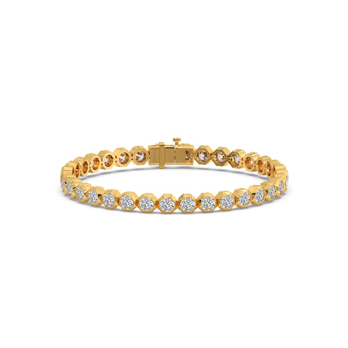 8.92 ct Lucent Round Diamond Tennis Bracelet