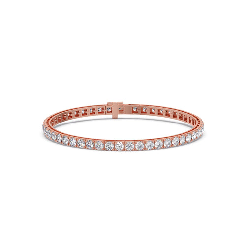 6.86 ct Heirloom Round Diamond Tennis Bracelet