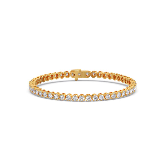 4.9 ct Eternal Round Diamond Tennis Bracelet - Yellow