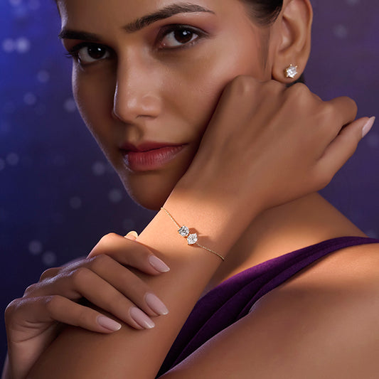 Hexa And Portuguese Diamond Chain Bracelet - MQ