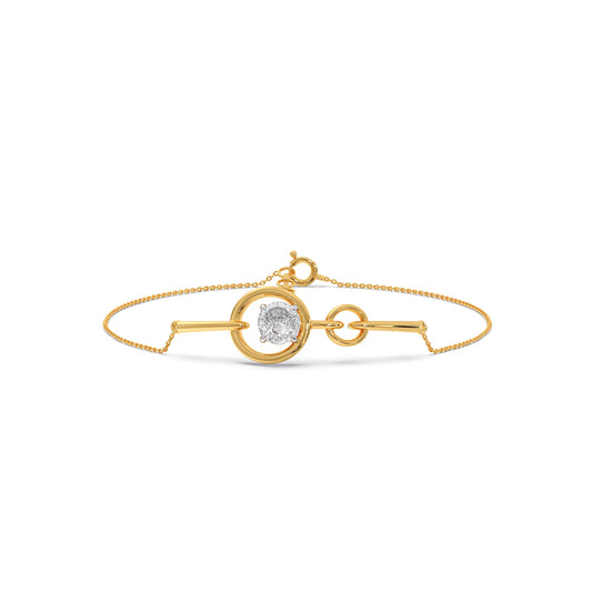 Portuguese Orbit Chain Bracelet - Yellow