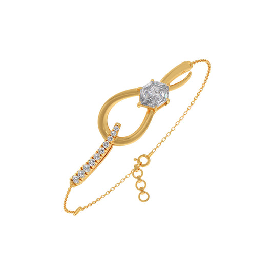 Hexa Loom Chain Bracelet - Yellow