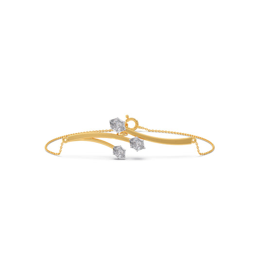 Hexa Twig Chain Bracelet - Yellow