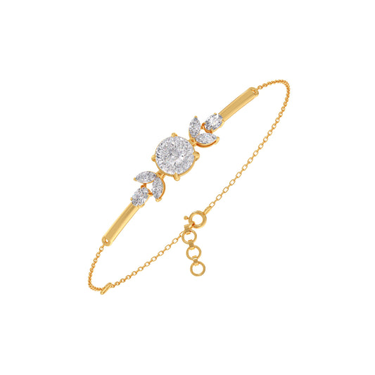 Portuguese Symmetric Chain Bracelet - Yellow
