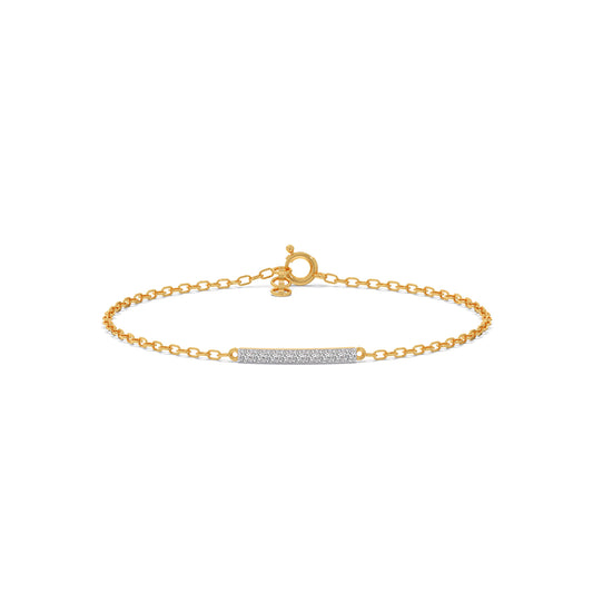Luna Line Chain Bracelet - Yellow