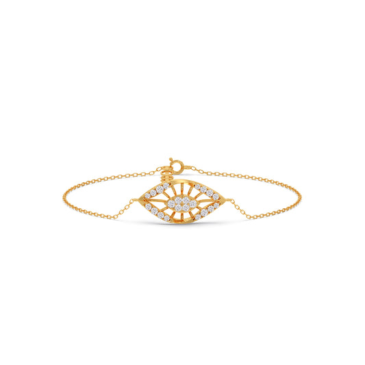 Divine Gaze Chain Bracelet - Yellow