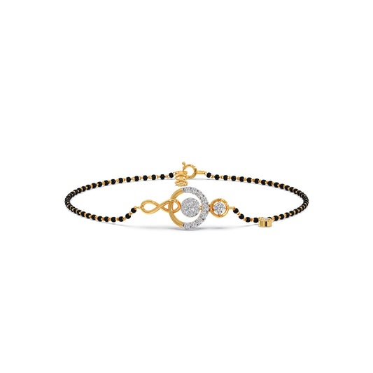 Ananta Cluster Diamond Mangalsutra Bracelet - Yellow