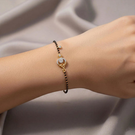 Ananta Cluster Diamond Mangalsutra Bracelet - MH_AI