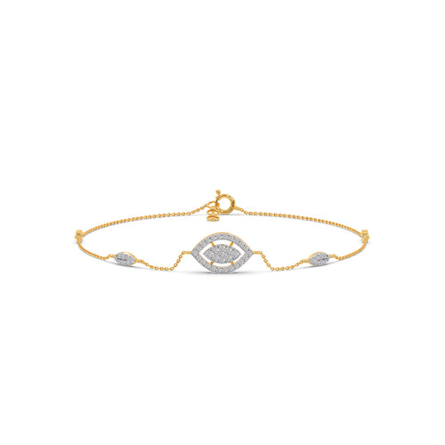 Marquise Eye Round diamond Bracelet