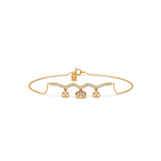 Curve Twilight Chain Bracelet - Yellow