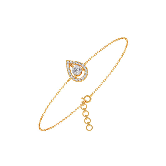 Pearluxe Halo Chain Bracelet - Yellow