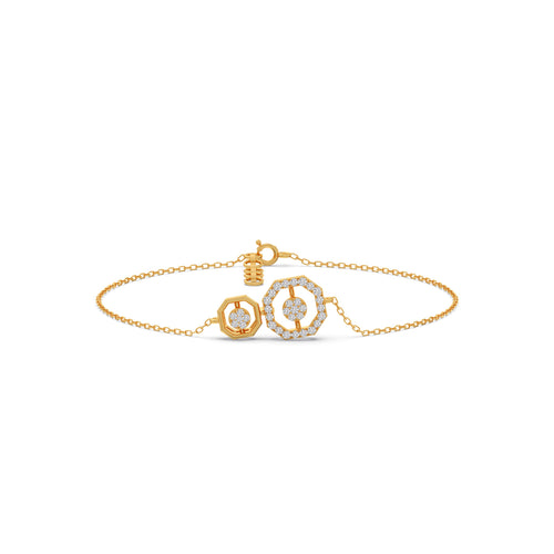 Dual Octagon Cluster Diamond Bracelet