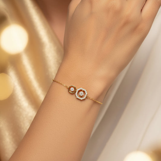 Dual Octagon Cluster Diamond Bracelet - MH