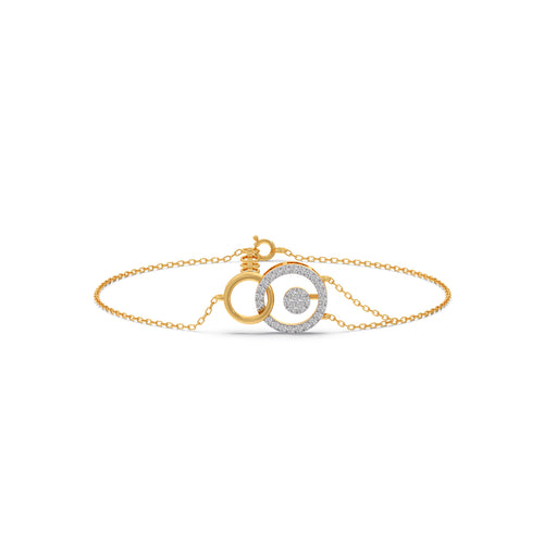 Geo Linked Round Diamond Bracelet