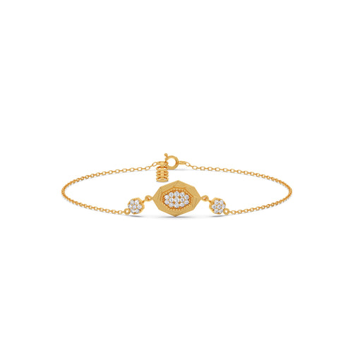 Elegant Geometric Round Diamond Bracelet
