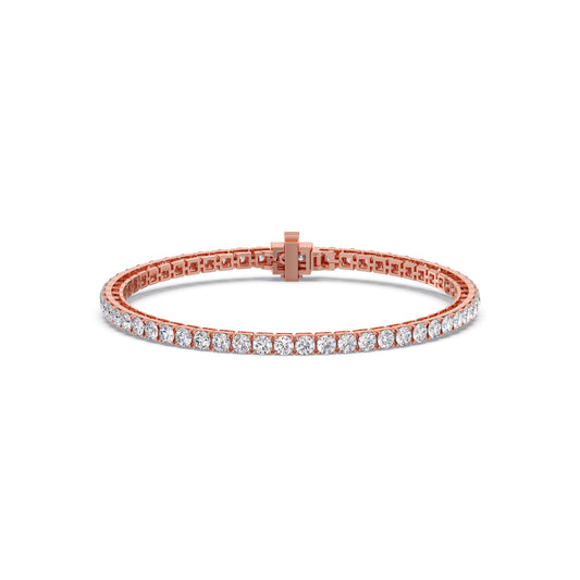5.775 ct Delicate Round Diamond Tennis Bracelet - Rose