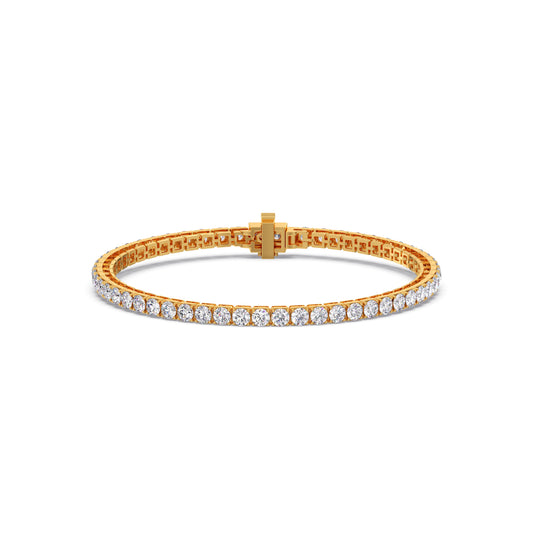 5.775 ct Delicate Round Diamond Tennis Bracelet - Yellow