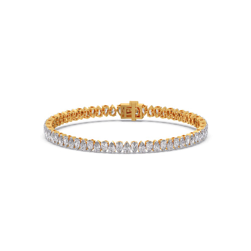 9.9 ct Dewdrop Pear Diamond Tennis Bracelet