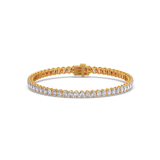 11.76 ct Endless Oval Diamond Tennis Bracelet - Yellow