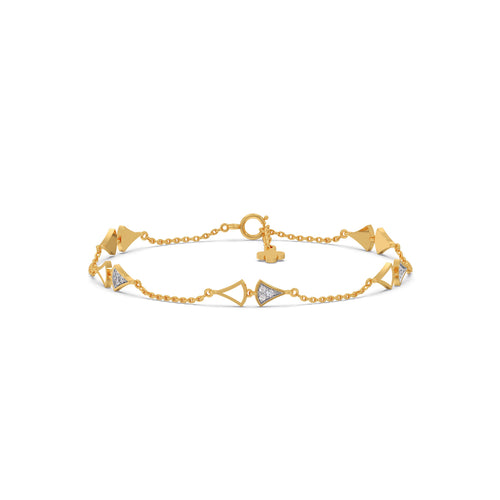 Vector Triangle-Link Diamond Chain Bracelet