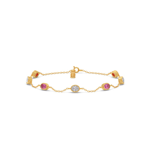 Eterna Bezel Diamond And Gemstone Bracelet